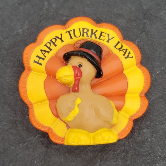 Russ Jewelry - Russ Happy Turkey Day Vintage Pin